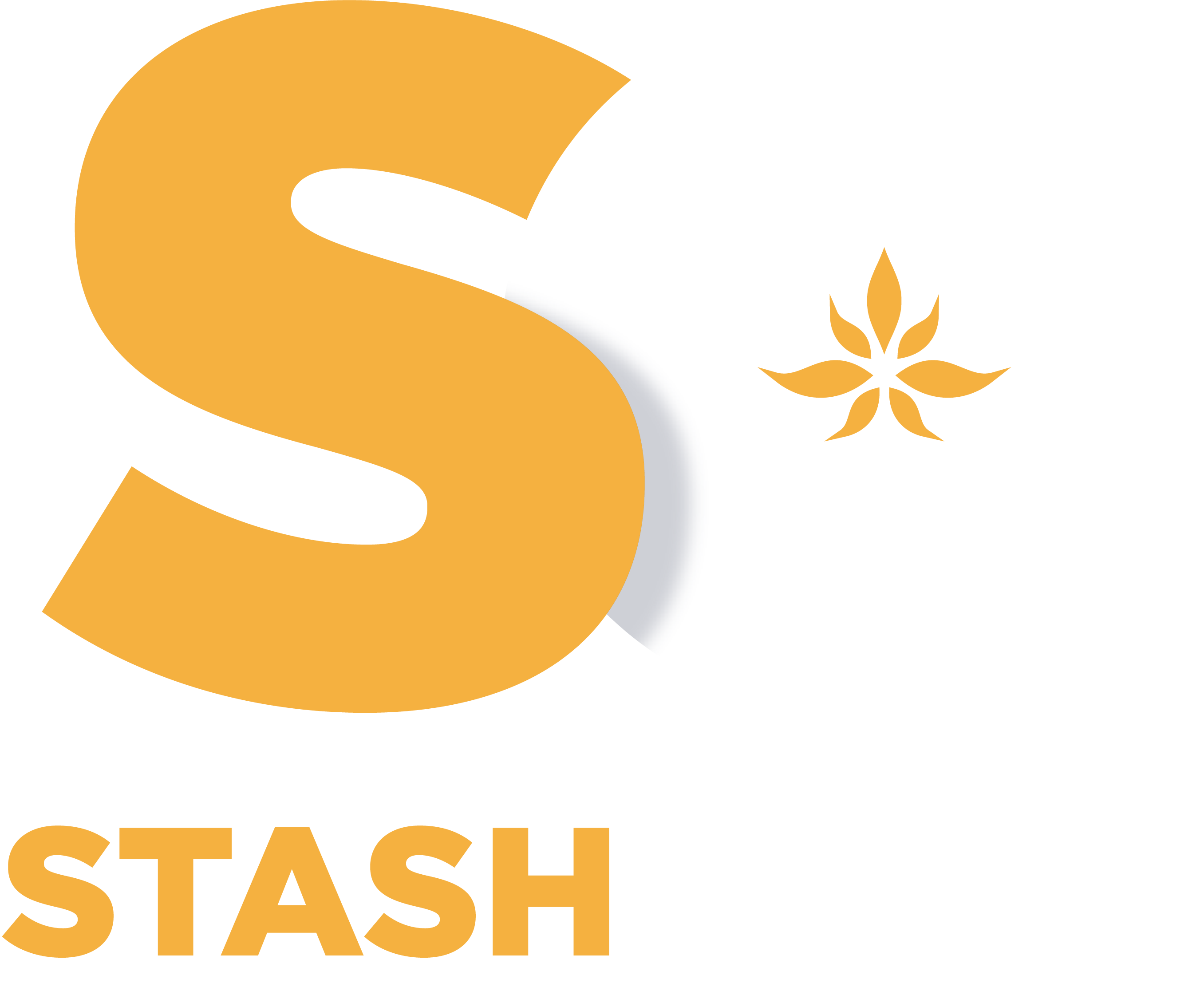 Stash Cash logo featuring the initials 'SC' in bold letters, with the 'S' in gold and the 'C' in white. The center of the 'C' contains a gold stylized cannabis leaf icon.